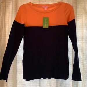 NWT coral and navy Lilly Pulitzer sweater